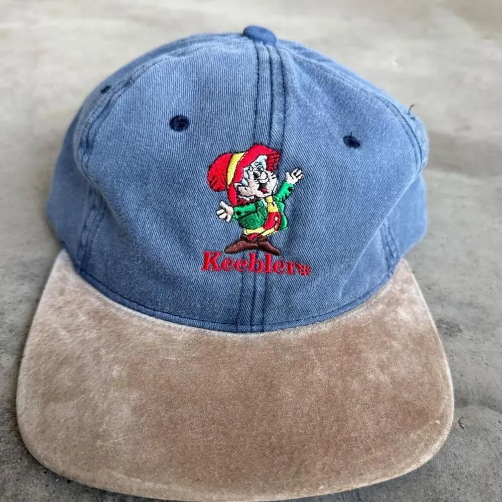 Vintage 90s Keebler Elf Snapback Cap with embroidered elf graphic
